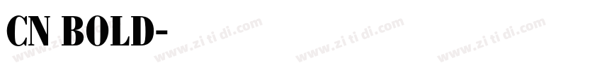 CN BOLD字体转换